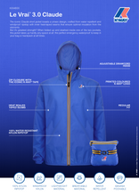 Load image into Gallery viewer, FULL ZIP "Le Vrai Claude 3.0" - Blue Cali