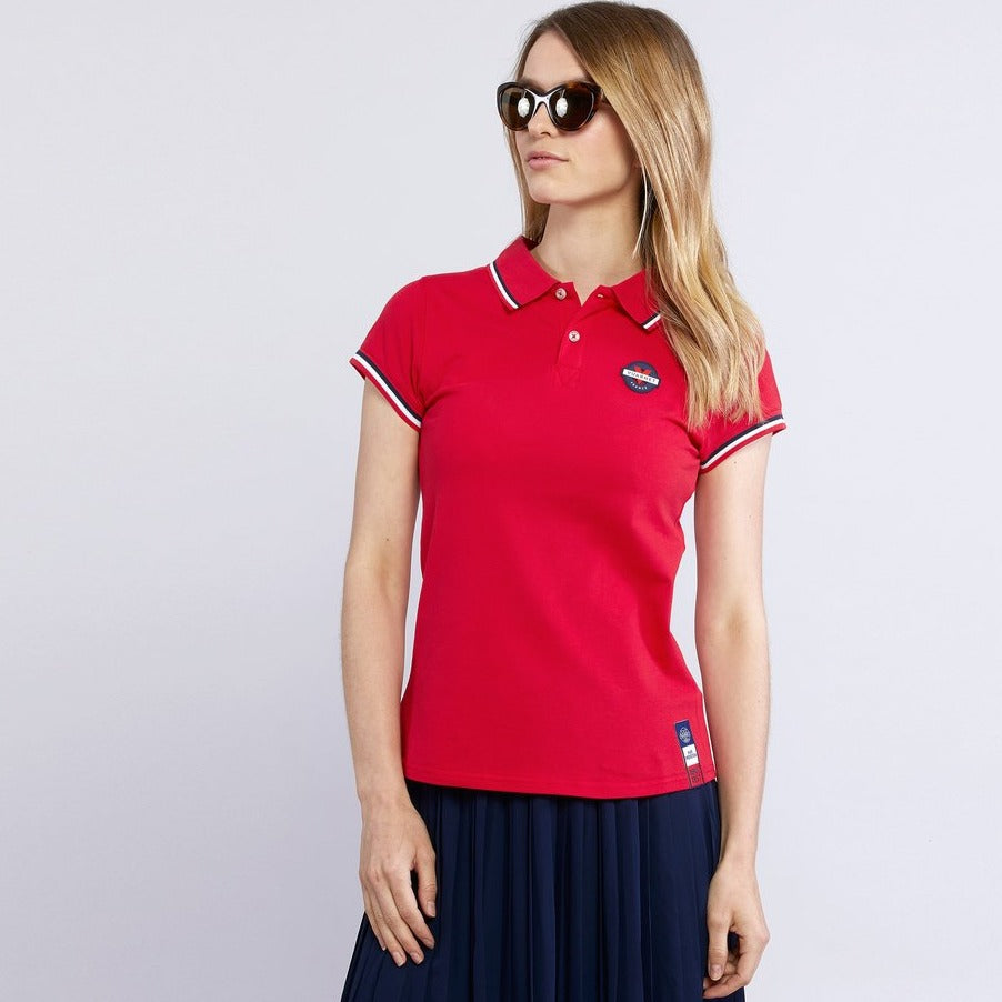 WOMEN'S POLO CAPRI - RED