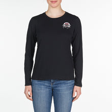 Load image into Gallery viewer, WOMEN&#39;S LONG SLEEVE T-SHIRT WITH CLASSIC LOGO - BLACK
