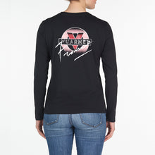 Load image into Gallery viewer, WOMEN&#39;S LONG SLEEVE T-SHIRT WITH CLASSIC LOGO - BLACK
