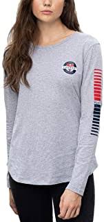 WOMEN'S LONG SLEEVE T-SHIRT WITH CLASSIC LOGO - GREY