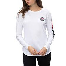 Load image into Gallery viewer, WOMEN&#39;S LONG SLEEVE T-SHIRT WITH CLASSIC LOGO - WHITE
